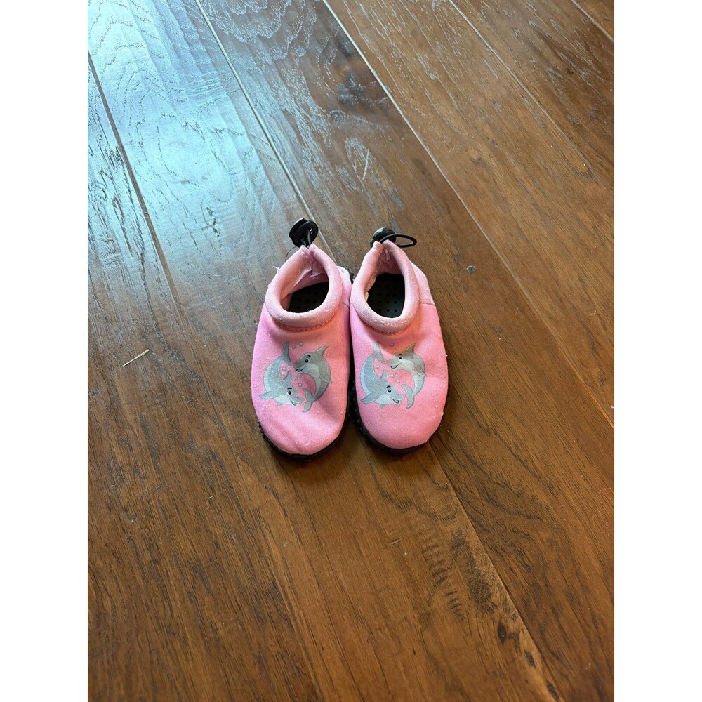 Toddler Pink Water Shoes • Size 6 • Dolphin Design • Non‑Slip Soles